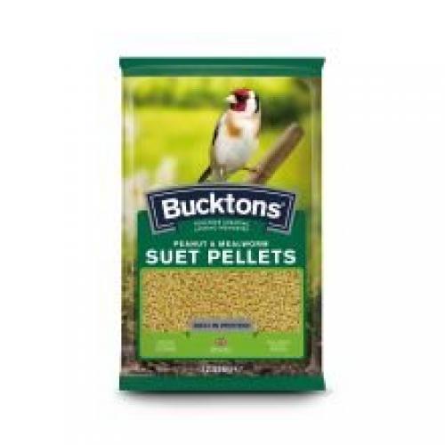 Bucktons Suet Pellets Peanuts & mealworms - 12.55kg
