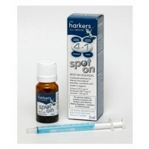 Harkers – 4 in 1 Spot On treatment for pigeons 5ml
